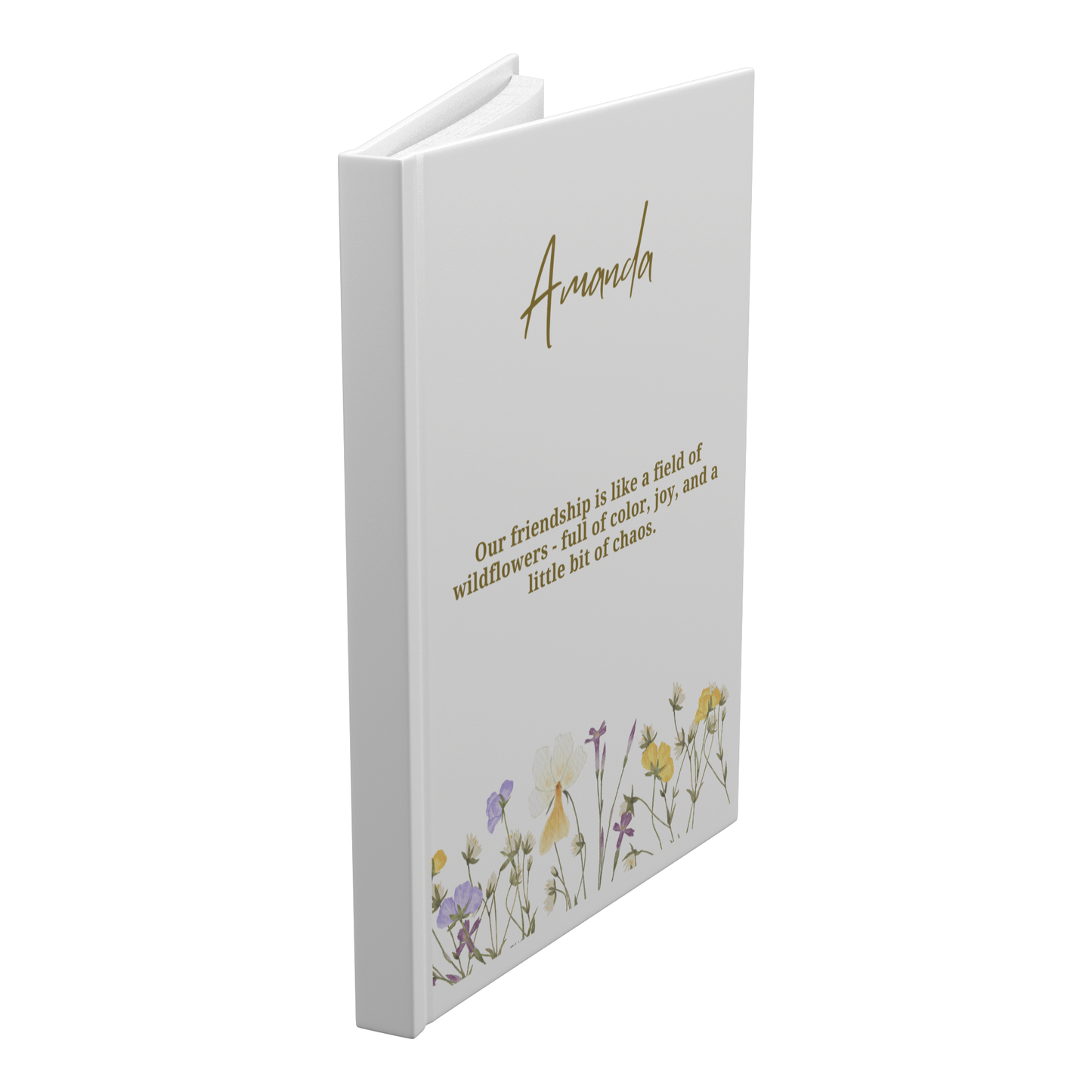 Personalized Friends Wildflower Hardcover Journal