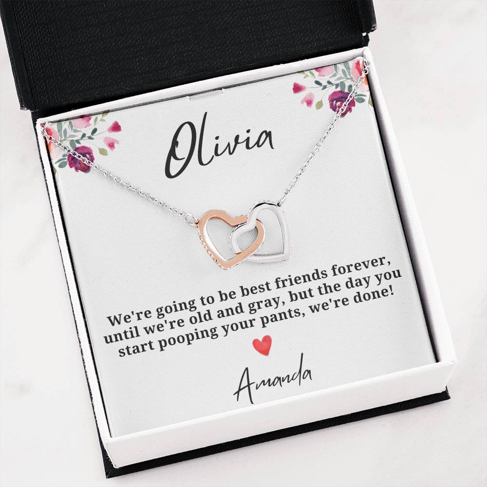 Best Friends Forever Funny Personalized Necklace