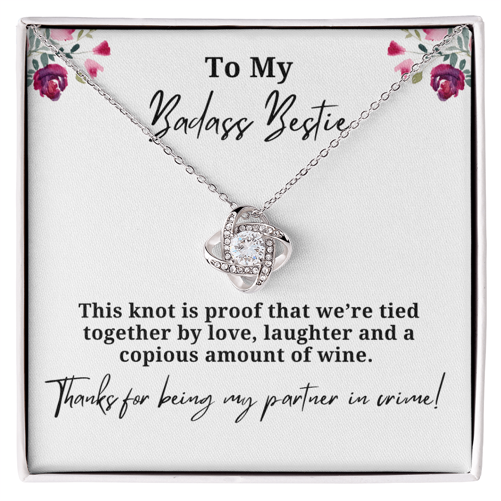 Love, Laughter And Wine Best Friend Necklace