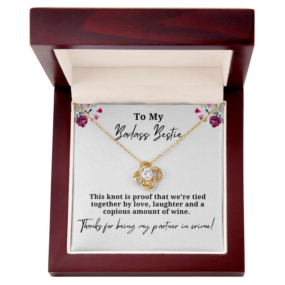 Love, Laughter And Wine Best Friend Necklace