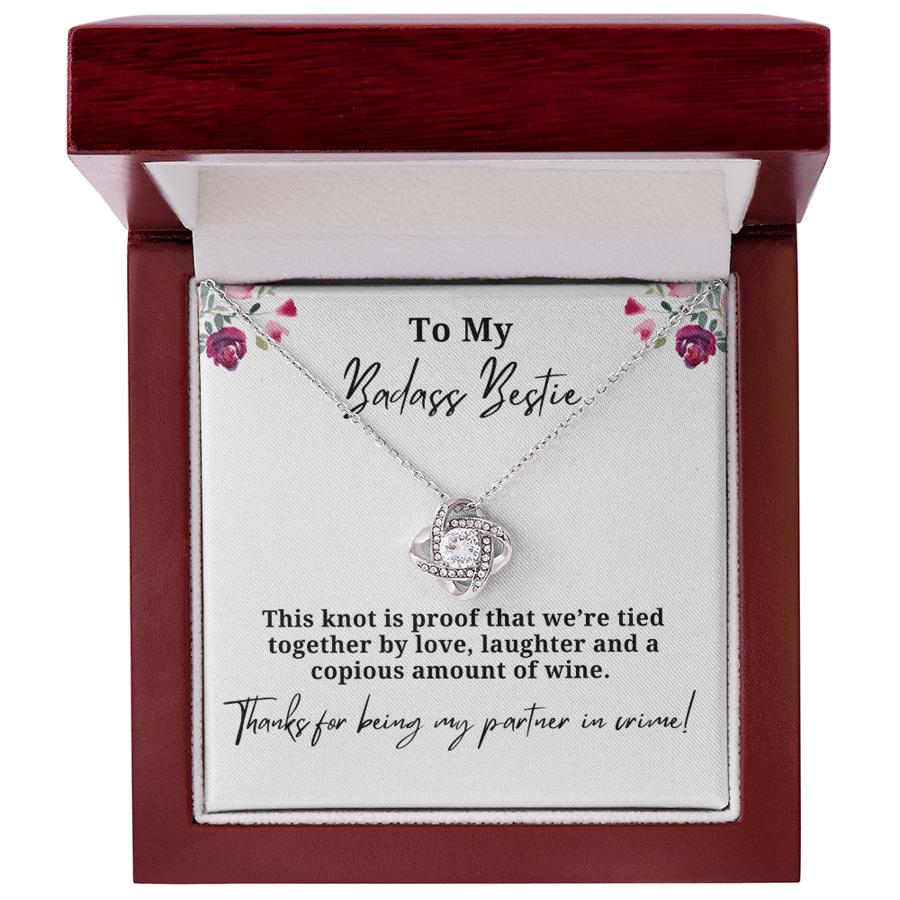 Love, Laughter And Wine Best Friend Necklace