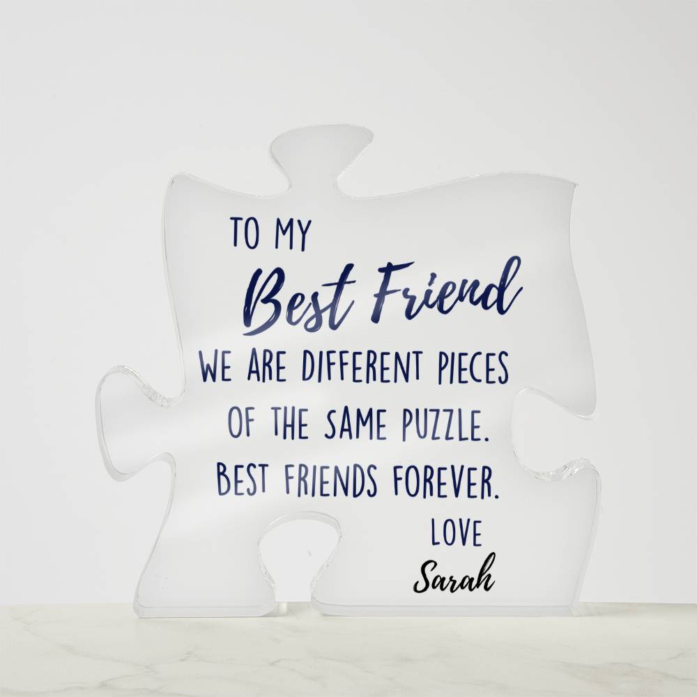 Personalized Best Friend Acrylic Puzzle Plaque