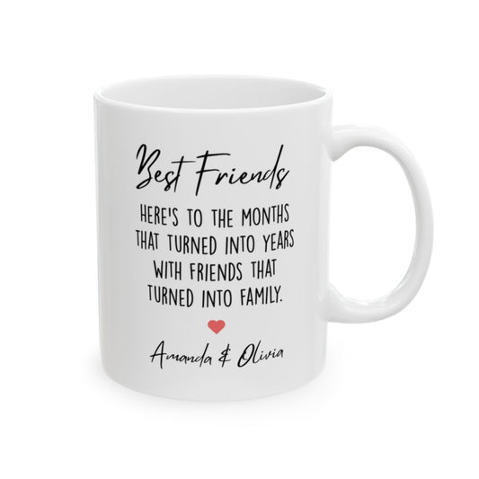Friends That Turn Into Family Personalized Mug