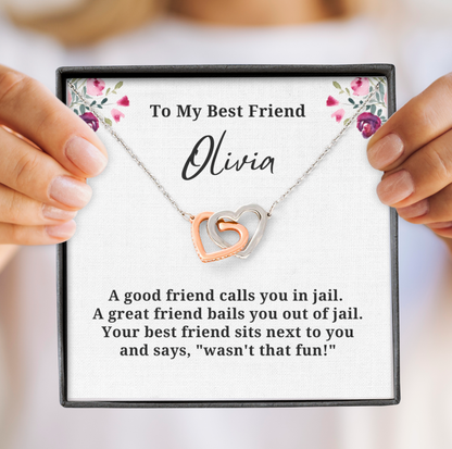 Best Friend Personalized Name Necklace