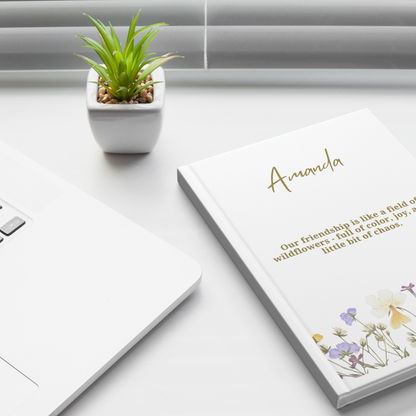 Personalized Friends Wildflower Hardcover Journal