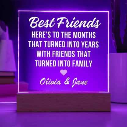 Personalized Friends To Family Plaque