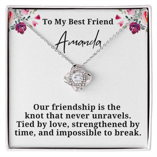 Personalized Best Friend Love Knot Necklace