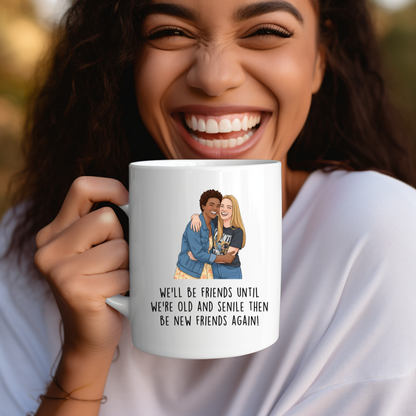 Funny Cartoon Personalized Old Friends Mug