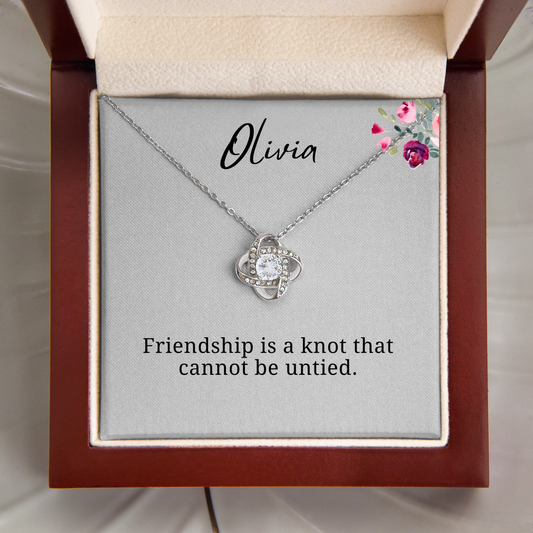 Personalized Friendship Cannot Be Untied Necklace