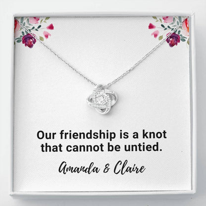 Custom Friendship Love Knot Necklace