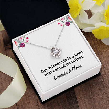 Custom Friendship Love Knot Necklace