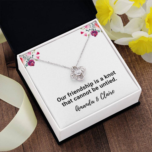 Custom Friendship Love Knot Necklace