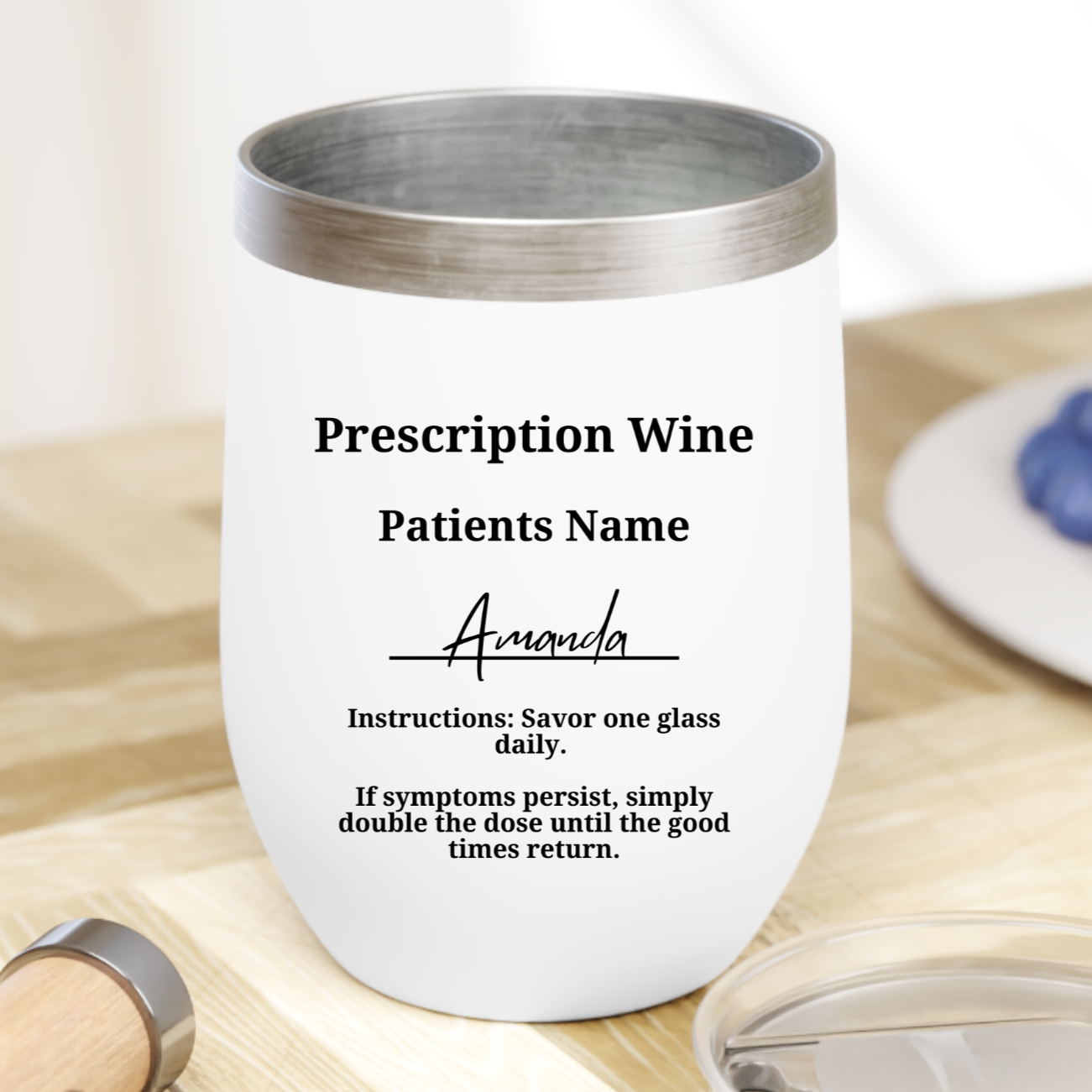 Personalized Prescription Wine Tumbler