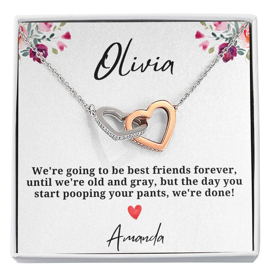 Best Friends Forever Funny Personalized Necklace