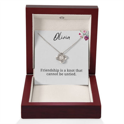 Personalized Friendship Cannot Be Untied Necklace
