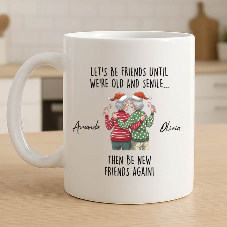 Personalised Best Friends Christmas Mug