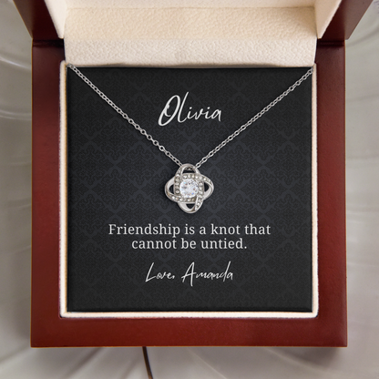 Personalized Friendship Cannot Be Untied Necklace