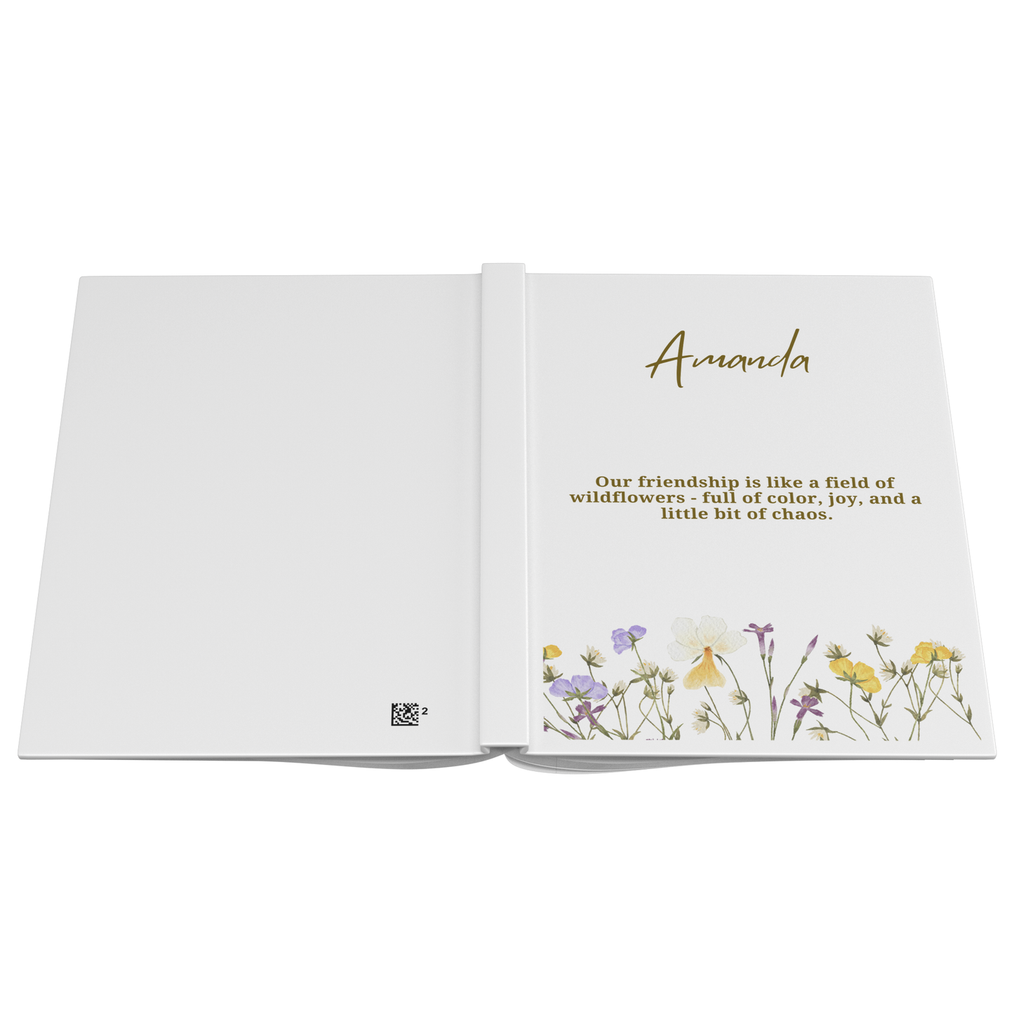 Personalized Friends Wildflower Hardcover Journal