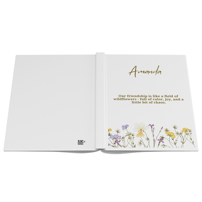 Personalized Friends Wildflower Hardcover Journal