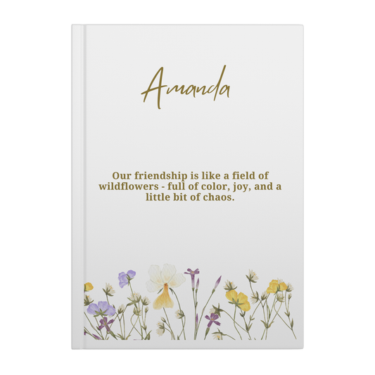 Personalized Friends Wildflower Hardcover Journal