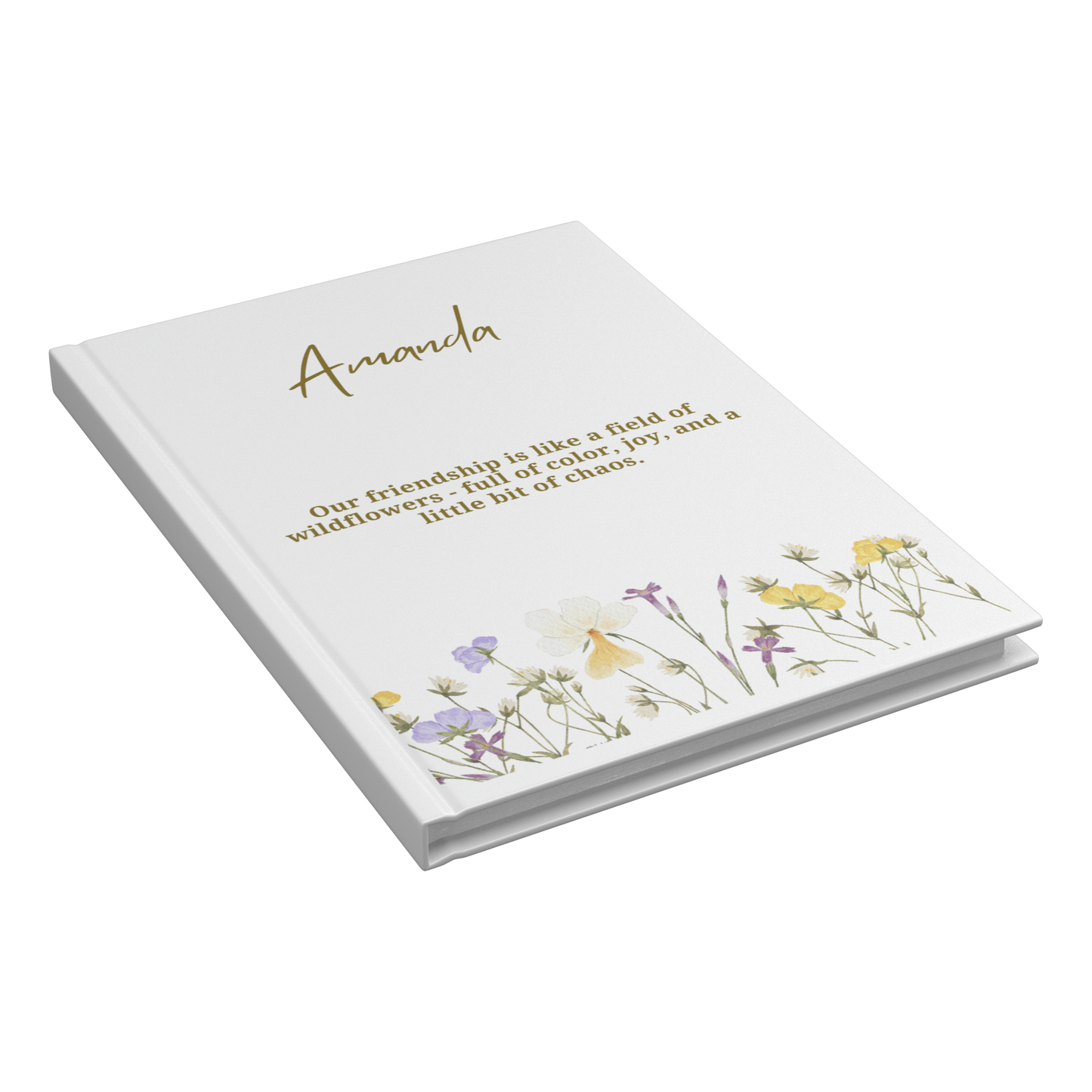 Personalized Friends Wildflower Hardcover Journal