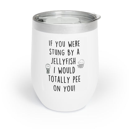 Funny Stung By A Jellyfish Wine Tumbler