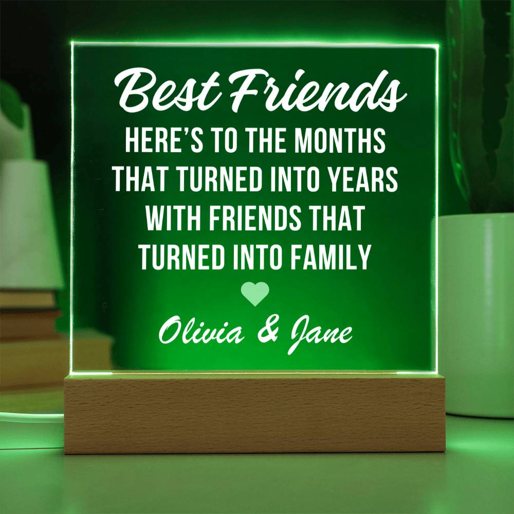 Personalized Friends To Family Plaque