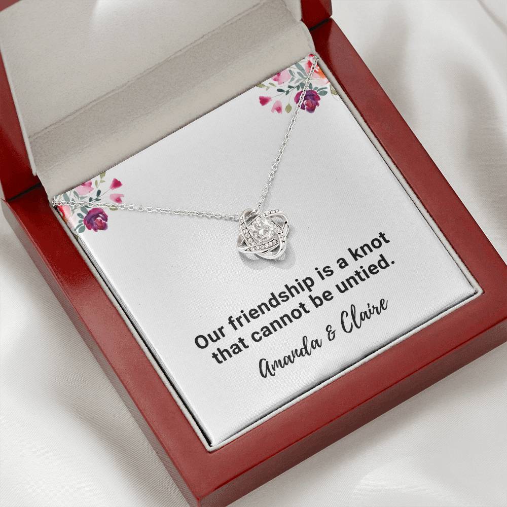 Custom Friendship Love Knot Necklace