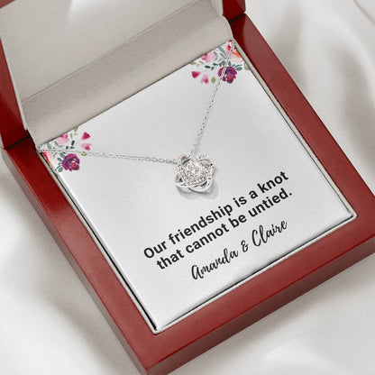 Custom Friendship Love Knot Necklace