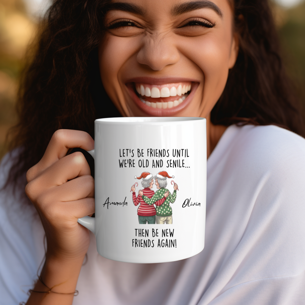Personalised Best Friends Christmas Mug