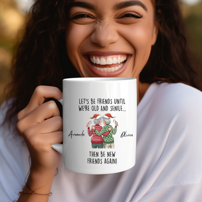 Personalised Best Friends Christmas Mug