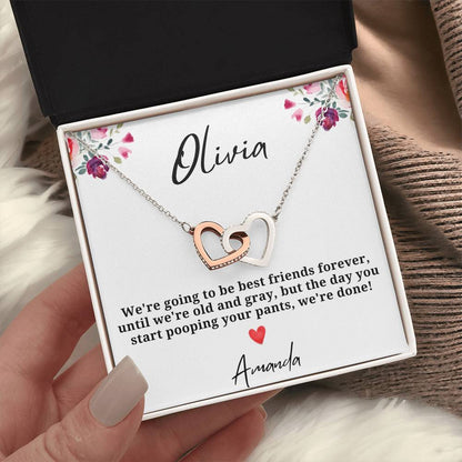 Best Friends Forever Funny Personalized Necklace