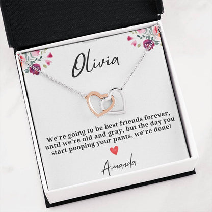 Best Friends Forever Funny Personalized Necklace