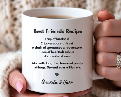 Personalized Best Friends Recipe 11oz White Mug