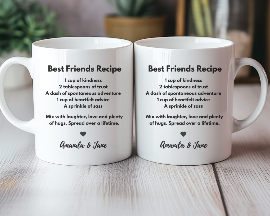 Personalized Best Friends Recipe 11oz White Mug