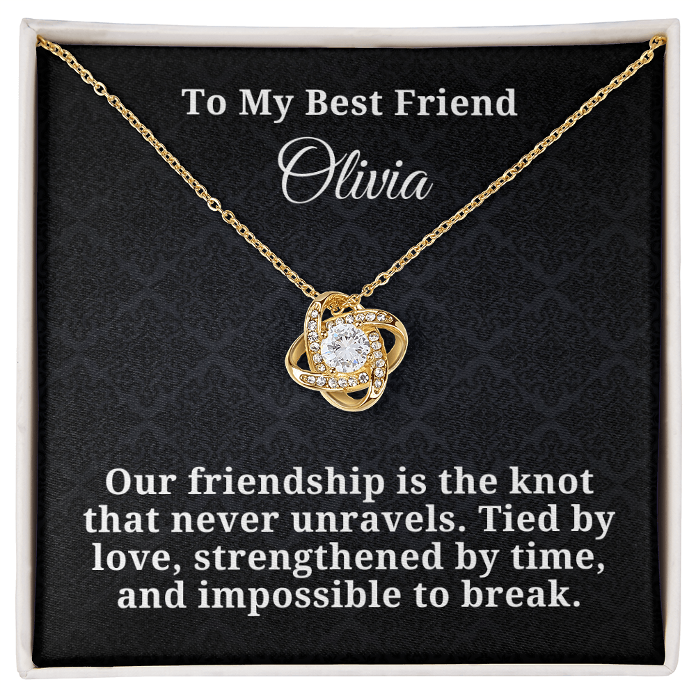Personalized Best Friend Love Knot Necklace