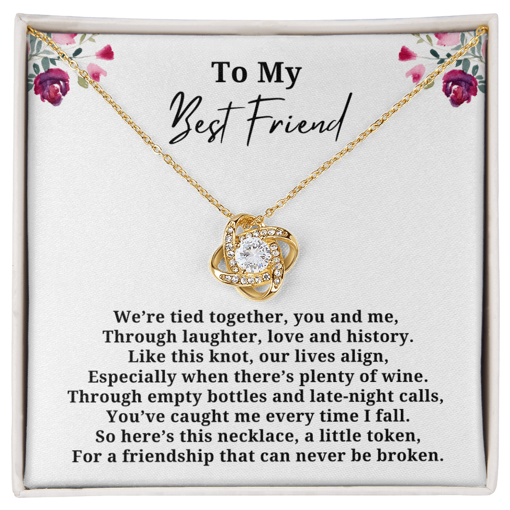 Friendship Can Never Be Broken Love Knot Necklace