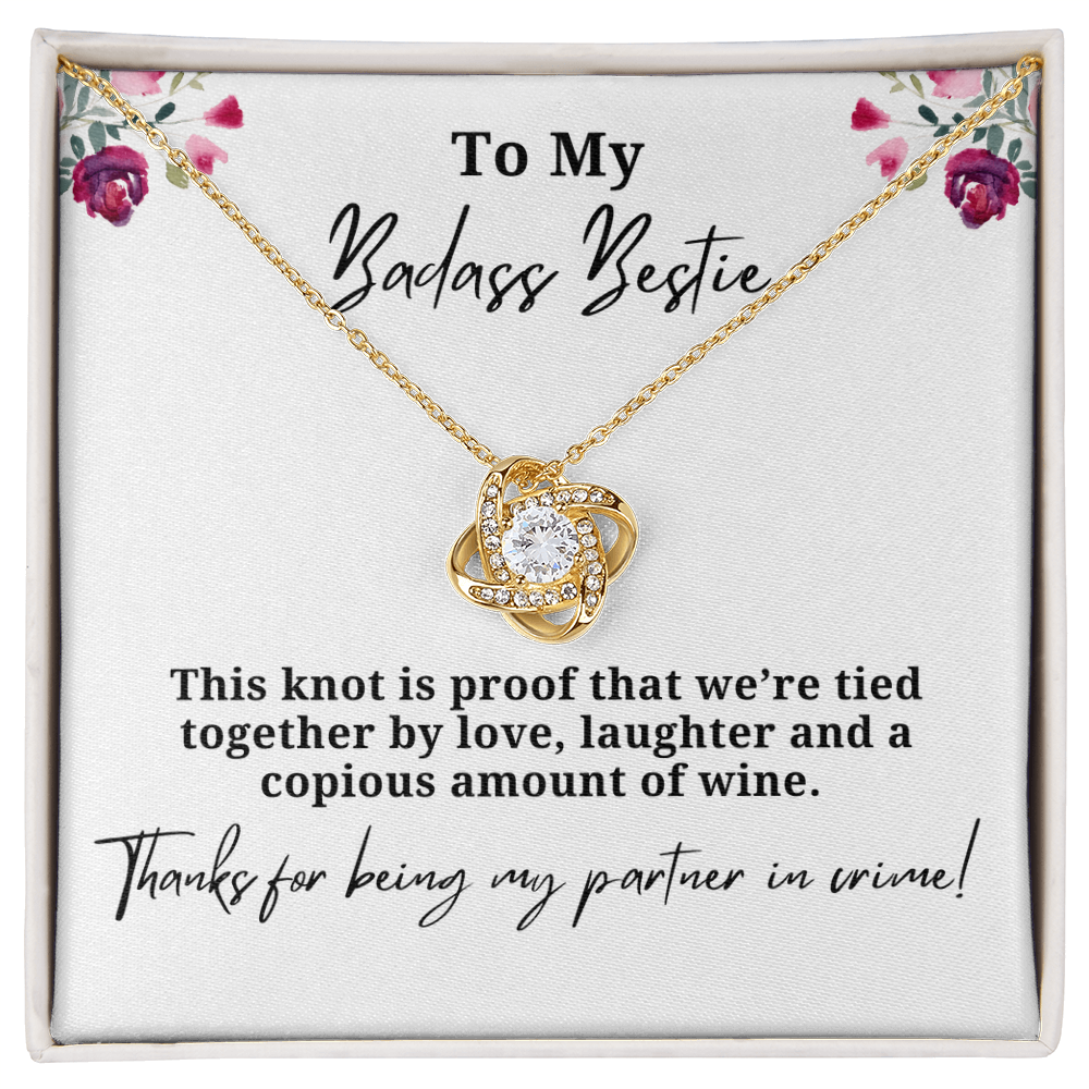 Love, Laughter And Wine Best Friend Necklace