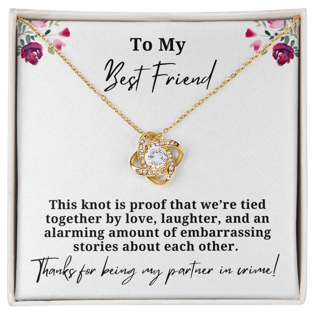 Partner In Crime Best Friend Loveknot Necklace