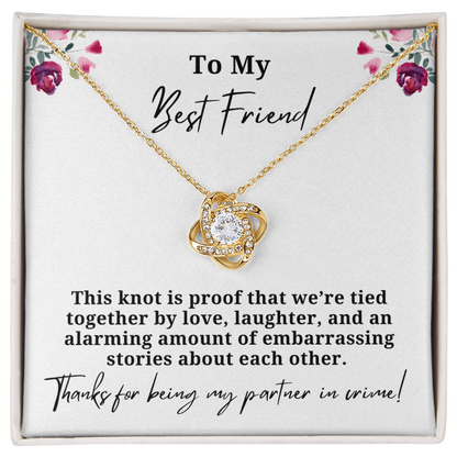 Partner In Crime Best Friend Loveknot Necklace