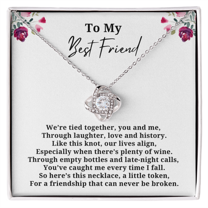 Friendship Can Never Be Broken Love Knot Necklace