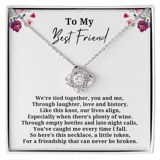 Friendship Can Never Be Broken Love Knot Necklace