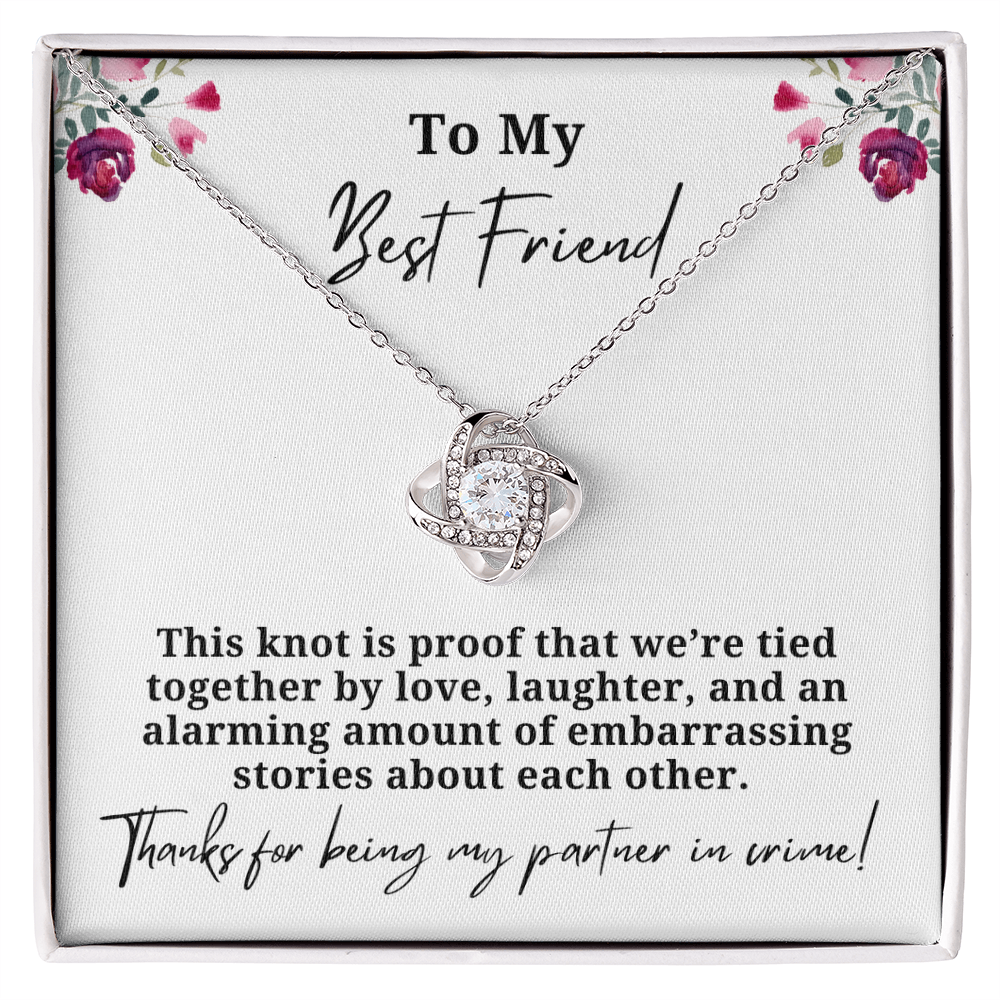 Partner In Crime Best Friend Loveknot Necklace