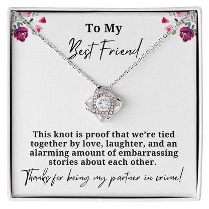 Partner In Crime Best Friend Loveknot Necklace