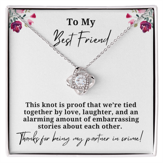 Partner In Crime Best Friend Loveknot Necklace