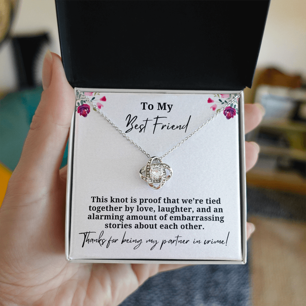 Partner In Crime Best Friend Loveknot Necklace