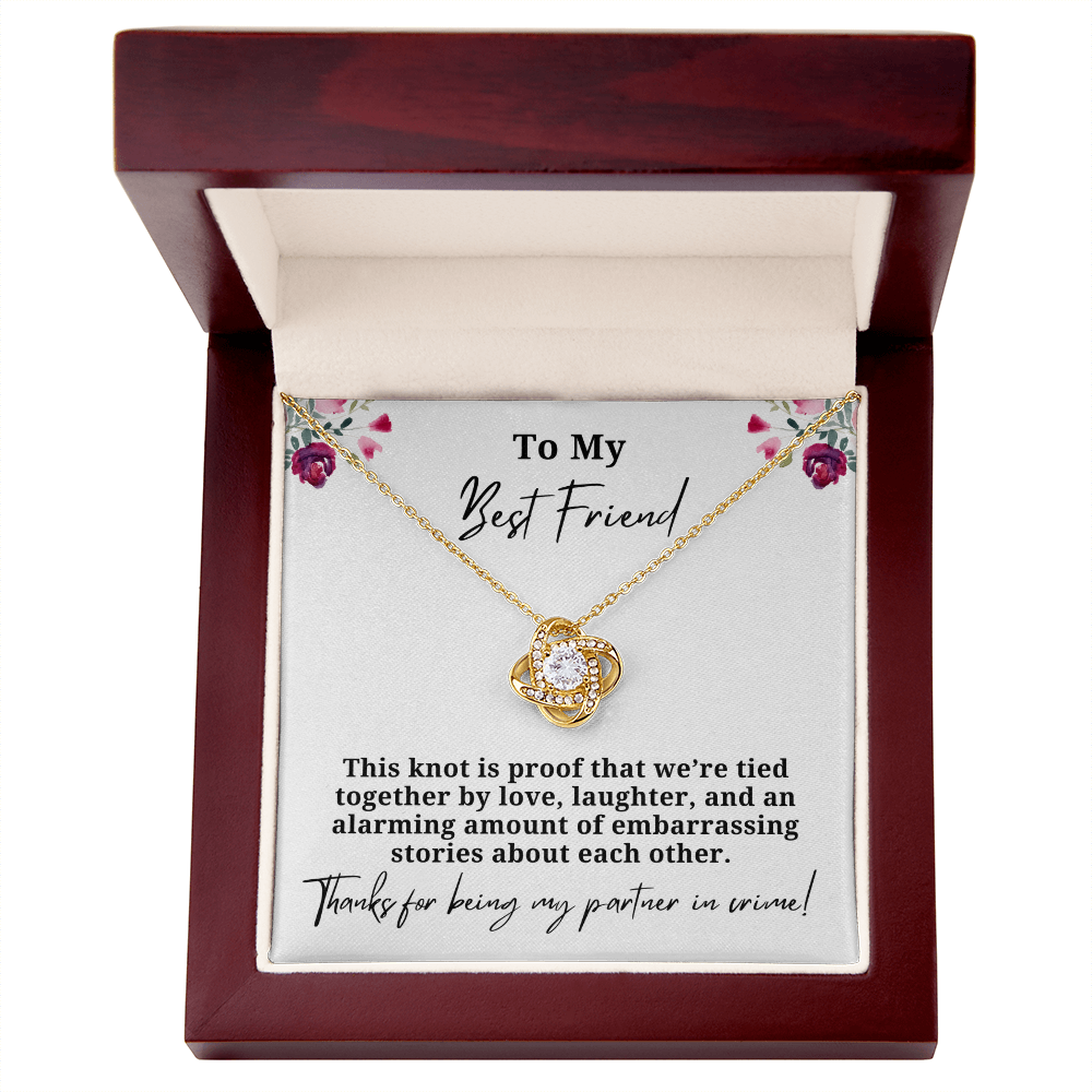 Partner In Crime Best Friend Loveknot Necklace