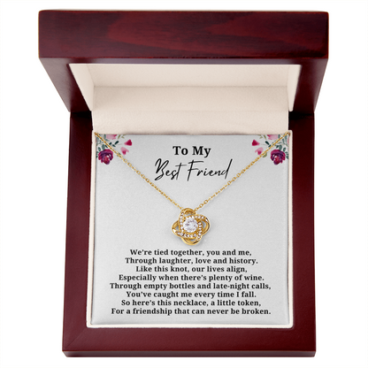Friendship Can Never Be Broken Love Knot Necklace