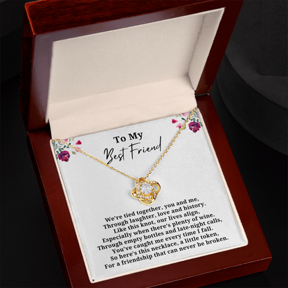 Friendship Can Never Be Broken Love Knot Necklace