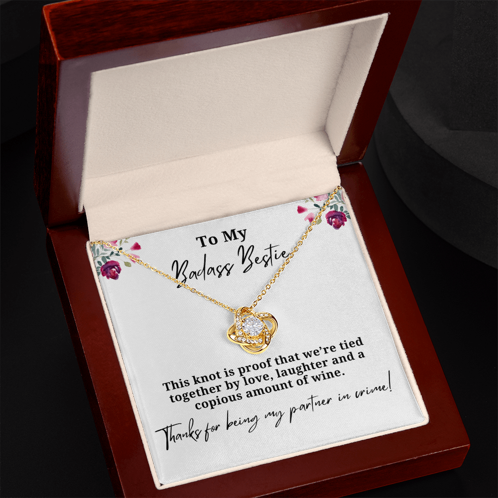 Love, Laughter And Wine Best Friend Necklace